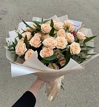 Букет Кремовые розы Латте в Облучье