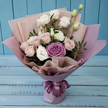 Букет цветов из:  Розы и Лизиантусы #REPLACE_PRED# Облучье