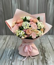 Букет цветов из:  Гвоздики, Розы и Хризантемы в Облучье