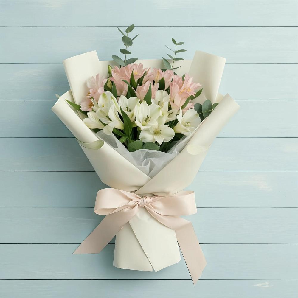 Букет цветов из: Альстромерии в Облучье